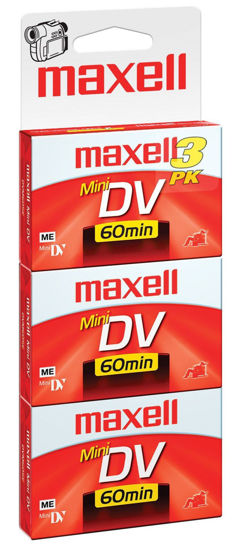 Picture of Maxell 298016 Mini DV Cassettes 3 Count