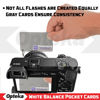 Picture of Opteka Pocket-Sized Grey Card White Balance Card 18% Exposure Photography Custom Calibration Camera Checker Set with Quick Release Lanyard for Video, Mirrorless, DSLR and Film