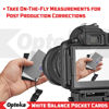 Picture of Opteka Pocket-Sized Grey Card White Balance Card 18% Exposure Photography Custom Calibration Camera Checker Set with Quick Release Lanyard for Video, Mirrorless, DSLR and Film