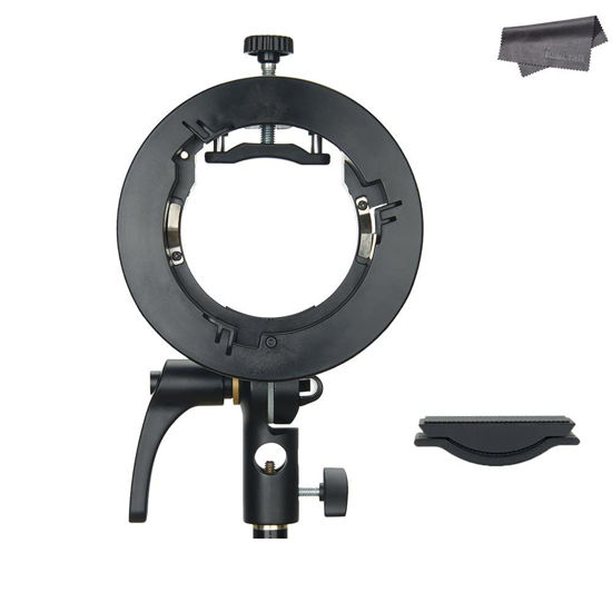 Picture of Godox S2 Speedlite S-Type Bracket, Speedlight Bowens Mount Compatible with Godox Camera Flash, V1 AD200Pro AD400Pro AD200 V860II TT685 TT600 TT350, Precise Tilt Control, Umbrella Mount Slot