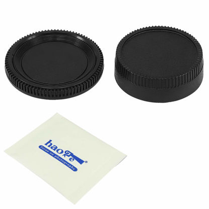 Picture of Haoge Camera Body Cap and Rear Lens Cap Cover Kit for Nikon F AI AIS AFD DX FX Non-AI Mount Camera Lens