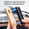 Picture of 1 BY ONE Vinyl Record Cleaner Brush, Anti-Static Clean Brush for LP, Record Cleaning with Velvet & Soft Fiber Record Brush, Interchangeable Magnetic Brush Heads