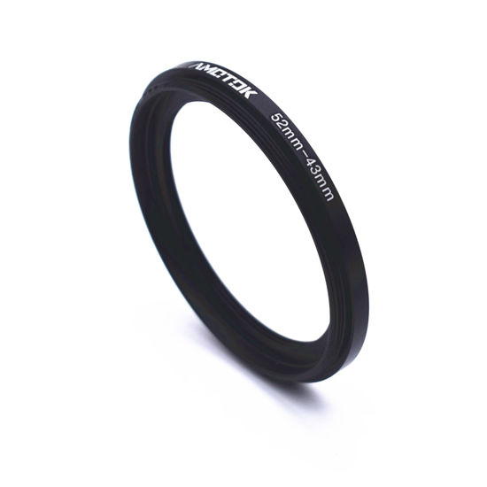 Picture of 52mm Lens to 43mm Camera Lens Adapter,52mm-43mm Filter Step-Down Ring,Compatible All 43mm Filter Accessory.Made from CNC Machined