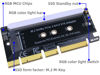 Picture of Bejavr M.2 PCIe NVMe Adapter SSD Expansion Card with RGB Light Bar and Aluminum Heatsink Solution, Supports PCI-Express 3.0 4.0 and X4 X8 X16 Slots.