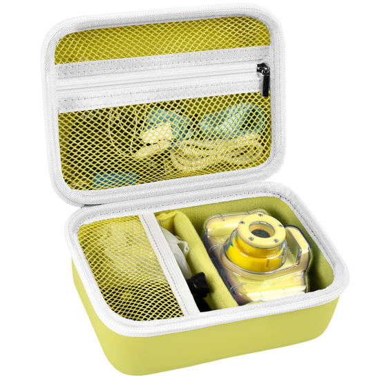 Picture of Kids Camera Case Compatible with Agoigo/for Seckton/for DEKER/for Miiulodi/for Yoophane Digital Waterproof Camera. Portable Camera Storage Box for Cable, Memory Card and Accessories(Bag Only)-Yellow