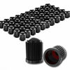 Picture of CKAuto 50 Pack Tire Valve Caps, Plastic Valve Stem Caps with O Rubber Seal, Universal Stem Covers for Cars, SUVs, Bike and Bicycle, Trucks, Motorcycles, Airtight Seal Dust Proof, Black 5 Dollar Item