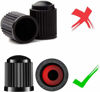 Picture of CKAuto 50 Pack Tire Valve Caps, Plastic Valve Stem Caps with O Rubber Seal, Universal Stem Covers for Cars, SUVs, Bike and Bicycle, Trucks, Motorcycles, Airtight Seal Dust Proof, Black 5 Dollar Item