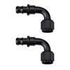 Picture of EVIL ENERGY 8AN 90 Degree Push Lock Hose Fitting End Black 2PCS