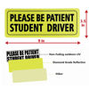 Picture of JUSTTOP 3pcs Student Driver Sticker for Car, Please Be Patient Student Driver Stickers, New Drivers Sticker Safety Warning, Reflective Rookie Driver Bumper Sticker for Teenage Driving Gifts(Black)