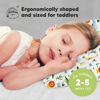 Picture of Toddler Pillow with Pillowcase - 13x18 My Little Dreamy Pillow - Organic Cotton Toddler Pillows for Sleeping, Kids Pillow, Travel Pillows for Sleeping, Mini Pillow, Toddler Bed Pillows (Zoo)