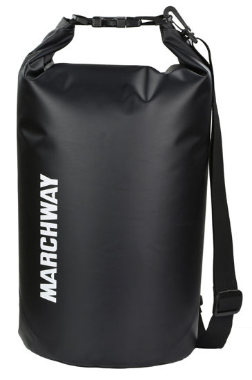 Picture of MARCHWAY Floating Waterproof Dry Bag 5L/10L/20L/30L/40L, Roll Top Sack Keeps Gear Dry for Kayaking, Rafting, Boating, Swimming, Camping, Hiking, Beach, Fishing (Black, 5L)