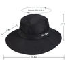 Picture of Women's Outdoor UV-Protection-Foldable Sun-Hats Mesh Wide-Brim Beach Fishing Hat with Ponytail-Hole (Black)