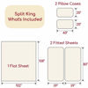 Picture of Mellanni Extra Deep Pocket Split King Sheet Set for Adjustable Bed - Iconic Collection Bedding Sheets & Pillowcases - Soft, Cooling Bed Sheets - Deep Pocket up to 21" - 5 PC (Split King, Lavender)