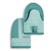 Picture of KitchenAid Beacon Two-Tone Non-Slip Mini Oven Mitt Set, Aqua Sky, 5.5"x8", 2 Piece