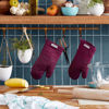 Picture of KitchenAid Asteroid Oven Mitt 2-Pack Set, Beet, 7"x12.5"