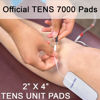 Picture of TENS 7000 Official TENS Unit Replacement Pads 32 Pack - 16 - 2" X 2", 16- 2" X 4" Electrode Pads Compatible with Most TENS Machines Replacement Electrodes Value Pack