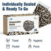 Picture of WeCare Disposable Face Mask Individually Wrapped - 50 Pack, Jaguar Print Masks - 3 Ply