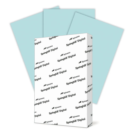 Springhill Colored Paper, Cardstock Paper, Blue Paper, 67lb