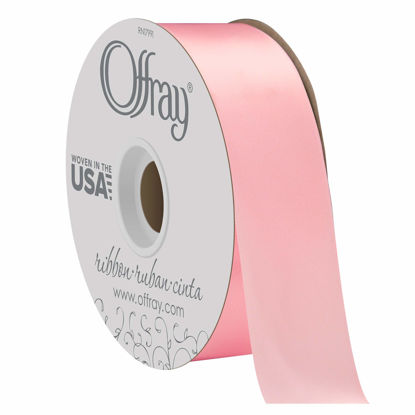 Picture of Offray 1.5" Wide Double Face Satin Ribbon LightPink50Yds, 50 Yards, Light Pink
