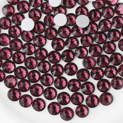 Picture of beadsland Flat Back Crystal Rhinestones Round Gems, Amethyst (1.3-1.4mm) SS3/1440pcs