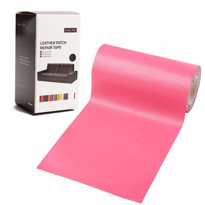 Picture of Leather Repair Patch Kit Pink 4 x 60 inch Leather Repair Tape Self Adhesive Patch for Furniture, Couch, Sofa, Car Seats Computer Chair First Aid Vinyl Repair Kit