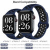 Picture of EXCHAR Sport Band Compatible with Apple Watch Band 44mm 42mm Breathable Soft Silicone Replacement Wristband Women and Man for iWatch Series 5 4 3 2 1 Nike+ All Various Styles M/L Navy-Black