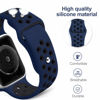 Picture of EXCHAR Sport Band Compatible with Apple Watch Band 44mm 42mm Breathable Soft Silicone Replacement Wristband Women and Man for iWatch Series 5 4 3 2 1 Nike+ All Various Styles M/L Navy-Black