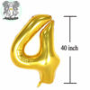 Picture of 40 Number Balloons Gold Big Foil Mylar Giant Jumbo 40 Balloons for Men Women 40th Birthday Party Supplies 40 Anniversary Events Decorations