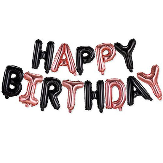 Picture of Happy Birthday Banner (3D PB Lettering) Mylar Foil Letters | Inflatable Party Decor and Event Decorations for Kids and Adults | Reusable, Ecofriendly Fun