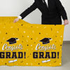 Picture of Graduation Party Decorations , Gongrats Grad Tablecover for 2023 Graduation Party Supplies, 3 pcs Yellow Table Cloths, 54"x108"