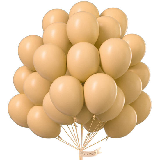 Picture of PartyWoo Retro Nude Balloons, 50 pcs 12 Inch Nude Balloons, Latex Balloons for Balloon Garland Arch as Party Decorations, Birthday Decorations, Wedding Decorations, Neutral Baby Shower Decorations