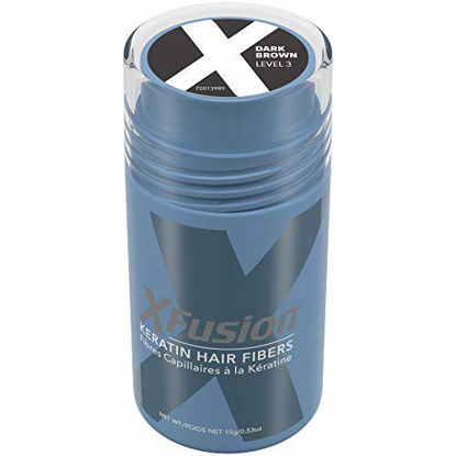 Picture of XFusion Keratin Hair Fibers - Dark Brown (15g)