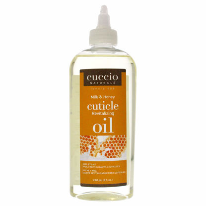 Picture of Cuccio Naturale Revitalizing Cuticle Oil - Hydrating Oil For Repaired Cuticles Overnight - Remedy For Damaged Skin And Thin Nails - Paraben Free, Cruelty-Free Formula - Milk And Honey - 8 Oz