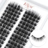 Picture of 14 Pairs Lash Clusters 140 PCS DIY Eyelash Extension C Curl Cluster Lashes Individual Lashes Cluster Lashes Wisps Reusable Eyelash Segments Professional Makeup for Self-application (Devil 05-C)