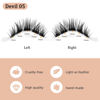 Picture of 14 Pairs Lash Clusters 140 PCS DIY Eyelash Extension C Curl Cluster Lashes Individual Lashes Cluster Lashes Wisps Reusable Eyelash Segments Professional Makeup for Self-application (Devil 05-C)