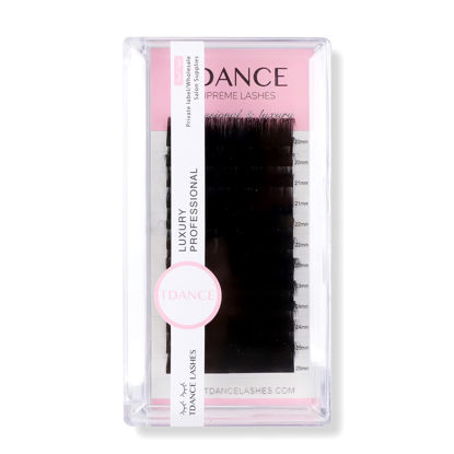 Picture of TDANCE Premium DD Curl 0.03mm Thickness Semi Permanent Individual Eyelash Extensions Silk Volume Lashes Professional Salon Use Mixed 20-25mm Length In One Tray (DD-0.03,20-25mm)