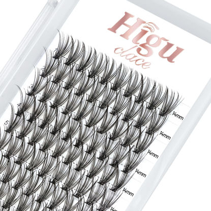 Picture of 120 Pcs DIY Eyelash Extension 20D 0.10mm Individual Lashes Cluster D Curl 14mm Single Lashes Reusable Professional Makeup Mini Lash Clusters Extensions for Dramatic Look (20D 0.10 D 14mm)