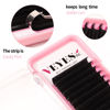 Picture of VEYES INC Eyelash Extension Easy Fan Volume Lashes 0.03 C-Curl 14mm, Self Fanning Lash Extension Supplies, Premium Faux Mink Lashes Jet Black