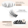 Picture of LASHVIEW Lash Clusters 144 Pcs Cluster Lashes DIY Cluster Eyelash Extensions Mega Volume Reusable Individual Lashes Cluster Volume Look Super Thin Band & Soft(Volume,D+-10-16mix)