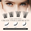 Picture of LASHVIEW Lash Clusters 144 Pcs Cluster Lashes DIY Cluster Eyelash Extensions Mega Volume Reusable Individual Lashes Cluster Volume Look Super Thin Band & Soft(Volume,D+-10-16mix)