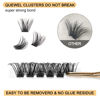 Picture of Lash Clusters 72 Pcs Wide Stem Individual Cluster Lashes C/D Curl 8-18mm DIY Eyelash Extension False Eyelashes Natural&Mega Styles Soft for Personal Makeup Use at Home (Mega-C-MIX12-18)