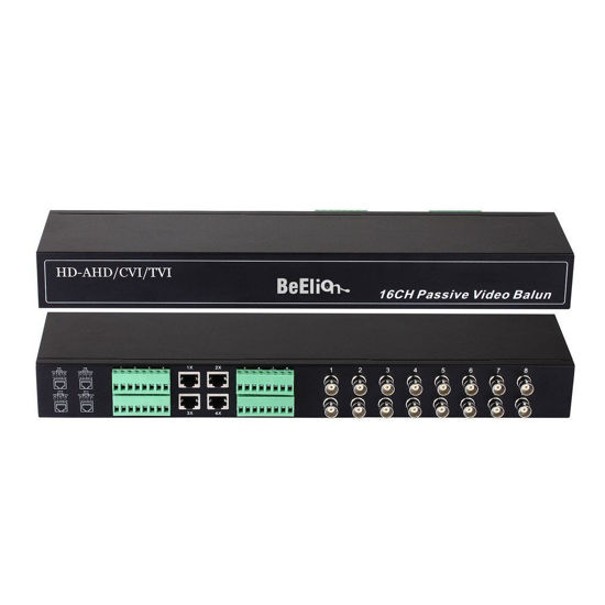 Picture of BeElion 16 Channel Video Balun BNC to RJ45 Passive Transceiver Converter for CCTV DVR Camera System, BNC| RJ45| CAT5 Connector