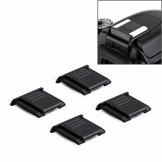 Picture of 4PCS Camera Hot Shoe Cover Protector Cap for Nikon Z8 Z30 Z9 Z50 Z5 Z6 Z7II D850 D810 D800 D780 D750 D7500 D5600 D5500 D3500 D90 Coolpix P1000 P950 Panasonic LUMIX GH6 OM SYSTEM OM-1 OM-5 GR IIIx GR3x