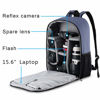 Picture of CADeN Camera Backpack Bag with Laptop Compartment 15.6" for DSLR/SLR Mirrorless Camera Waterproof, Camera Case Compatible for Sony Canon Nikon Camera and Lens Tripod Accessories Blue