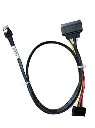 Picture of Diliving SlimSAS 4X to U.2 NVMe Adapter,SFF-8654 38P to SFF-8639 68P Cable with Power, 75CM