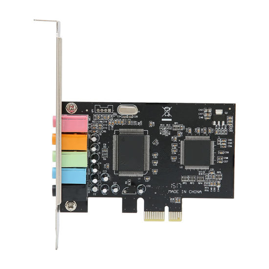 Picture of PCIE Sound Card, 6channel Stereo Desktop Sound Card, 3D Stereo PCIe Audio Card,Suitable for Windows 7/Vista/XP 32/64bit PC Computers