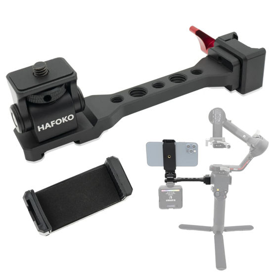 Picture of HAFOKO RS3 Gimbal Monitor Mount RS2 Handle Extension Plate Metal with 1/4" Thread Cold Shoe Mount for Mic Light Stand Compatible for DJI Ronin S3 /RS3 PRO/RS2/RSC2 Gimbal Stabilizer