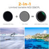 Picture of K&F Concept 40.5mm Variable Fader ND2-ND32 ND Filter and CPL Circular Polarizing Filter 2 in 1 for Camera Lens No X Spot Waterproof Scratch Resistant (Nano-X Series)