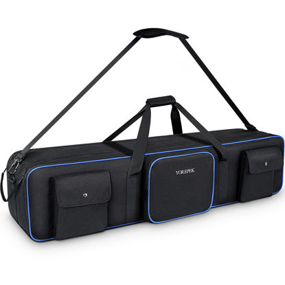 Picture of YOREPEK Tripod Carrying Case Bag 50.5", Durable Light Stand Bag with 2 Removable Padding, Photo Studio Equipment Case for Tripods, Monopods, Speaker Stands, Umbrellas, Gear, Mic Stand, Tent Pole