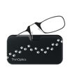 Picture of ThinOptics Universal Pod Case + Rectangular Reading Glasses, Paw Prints, 44mm + 2.5